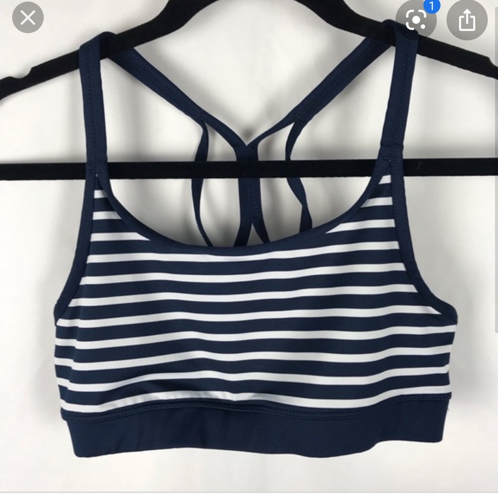 Black and white jockey sports bra